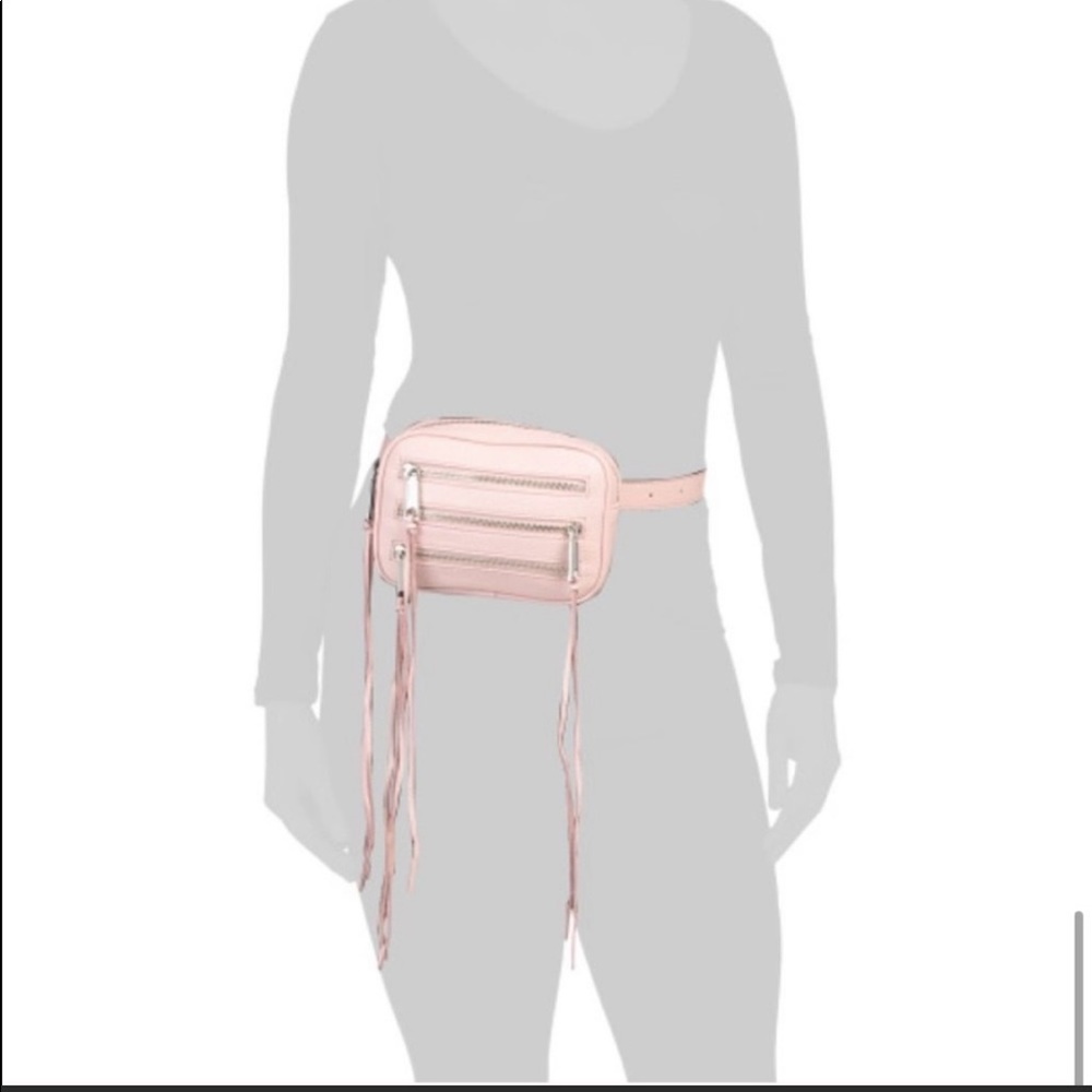 Rebecca Minkoff 3 Zip Leather Belt Bag Blush Pink